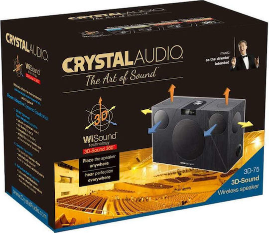 Crystal Audio Ηχοσύστημα 6.1 3D-75 WiSound 381263 100W με Digital Media Player και Bluetooth Μαύρο