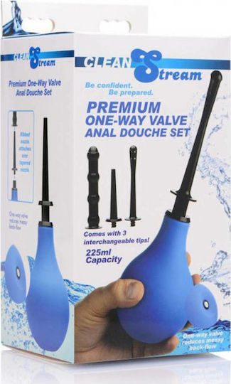 CleanStream Premium One-way Valve Anal Douche Set Анален душ Син 28см