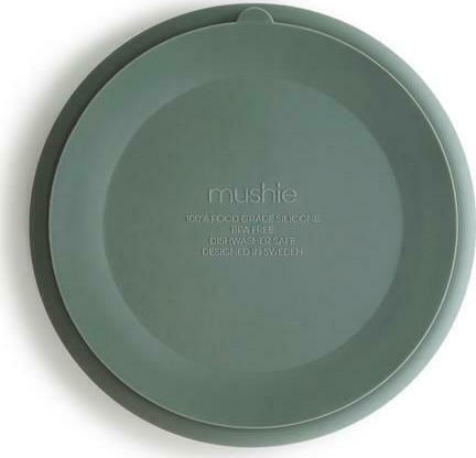 Mushie Baby Food Plate Shifting made of Silicone Green