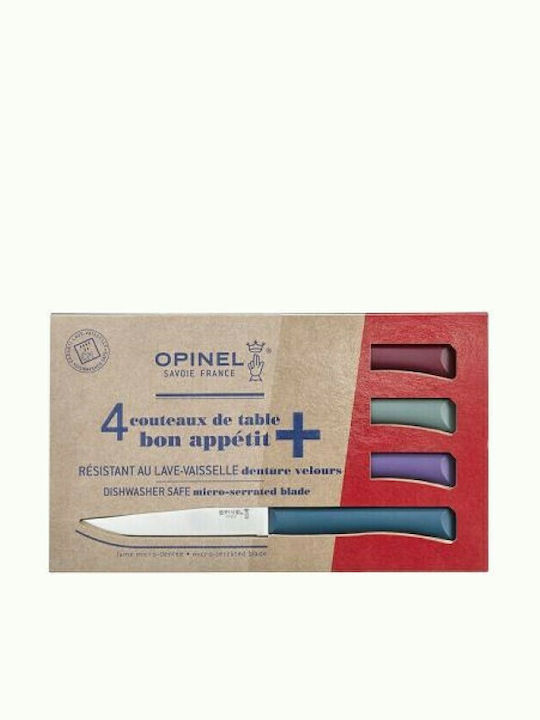 Opinel N° 125 Bon Appetit Σετ Μαχαίρια από Ανοξείδωτο Ατσάλι 11cm 002197 4τμχ