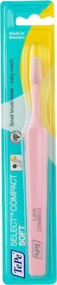 TePe Select Compact Manual Toothbrush Soft Pink 1pcs