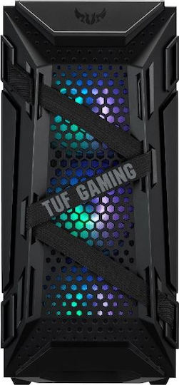 Asus TUF Gaming GT301 Midi Tower Computer Case with Side Window and RGB Lighting Black