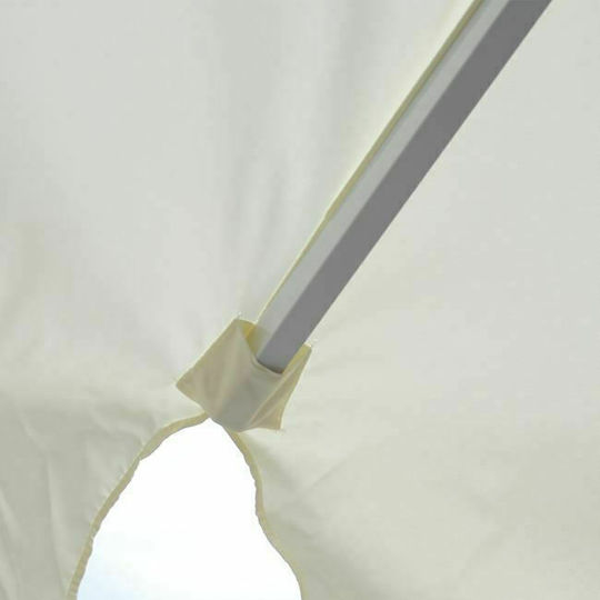 Professioneller Rundschreiben Aluminium Ecru Sonnenschirm