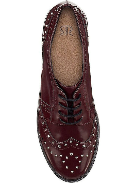 Damen Oxfords in Burgundisch Farbe
