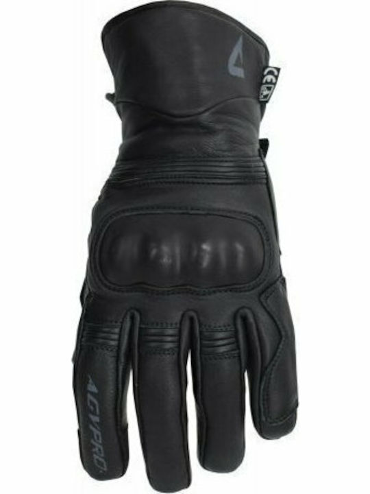 AGVpro Wagner H2O Dry-Tex Χειμερινά Ανδρικά Γάντια Μηχανής Δερμάτινα Αδιάβροχα Μαύρα