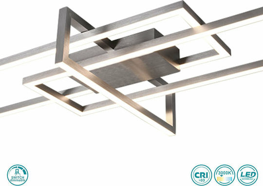 Trio Lighting Salinas Deckenleuchte 100cm Silber mit Integrierter LED