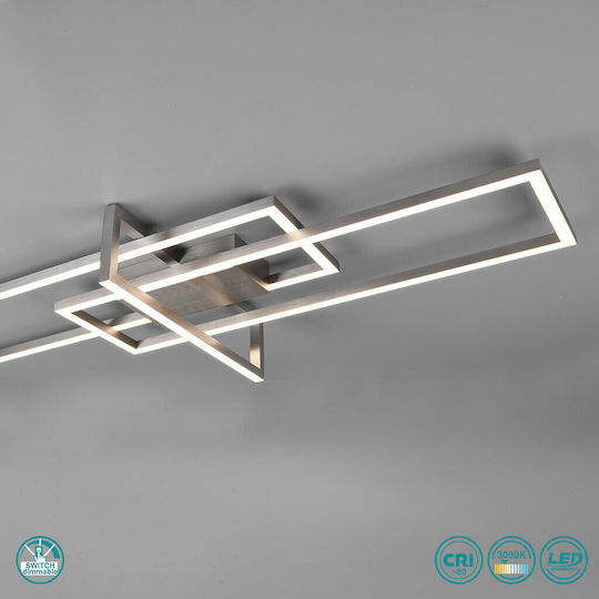 Trio Lighting Salinas Deckenleuchte 100cm Silber mit Integrierter LED