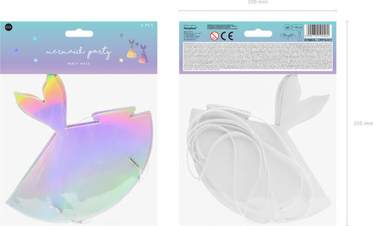 PartyDeco Mermaids Party Hats Καπελάκια Party Ουρά Γοργόνας 6 τμχ 6pcs