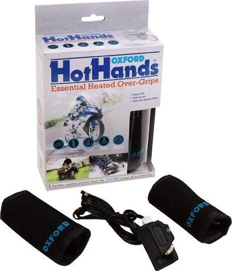 Oxford Θερμαινόμενες Χειρολαβές Μοτοσυκλέτας Hothands Heated Overgrip σε Μαύρο χρώμα