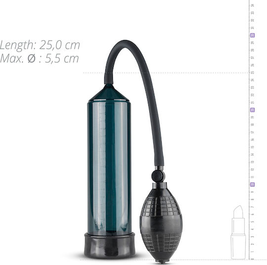 Easytoys Penis Pump With Squeeze Ball Τρόμπα Πέους Μαύρη