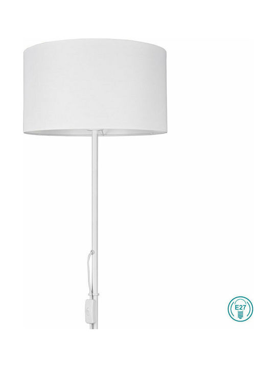 Trio Lighting Tarkin Floor Lamp H160xW36cm. with Socket for Bulb E27 White