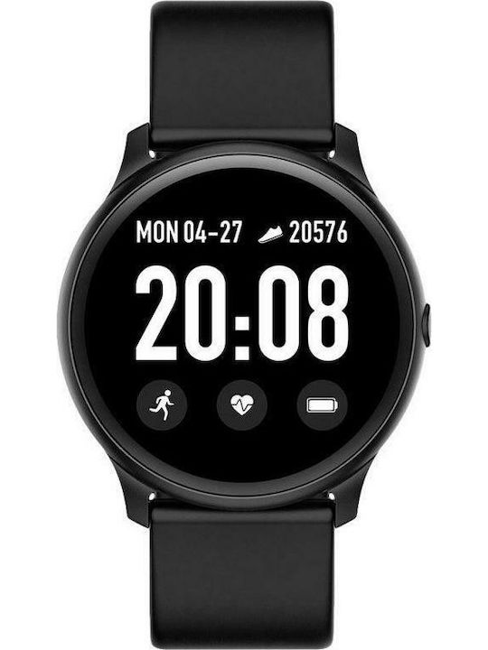 FitGo FW32 Smartwatch with Heart Rate Monitor (Black)