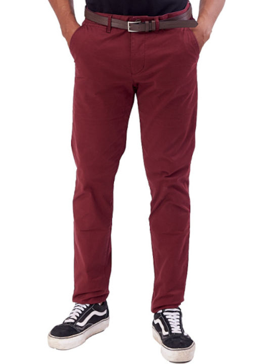 Charlie Herrenhose Chino Burgundisch
