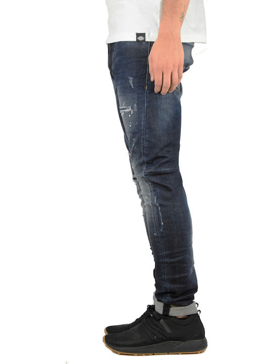 Cover Jeans Biker F43541 Pantaloni de Bărbați din Jean în Croială Skinny Albastru