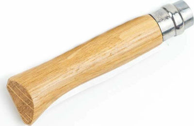 Opinel Inox N8 Pocket Knife Beige with Blade made of Stainless Steel