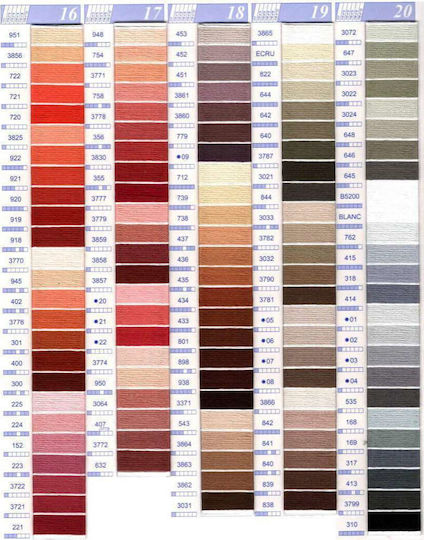 DMC Κλωστή Κεντήματος Μουλινέ 117 Βαμβακερή 150 Red Bright
