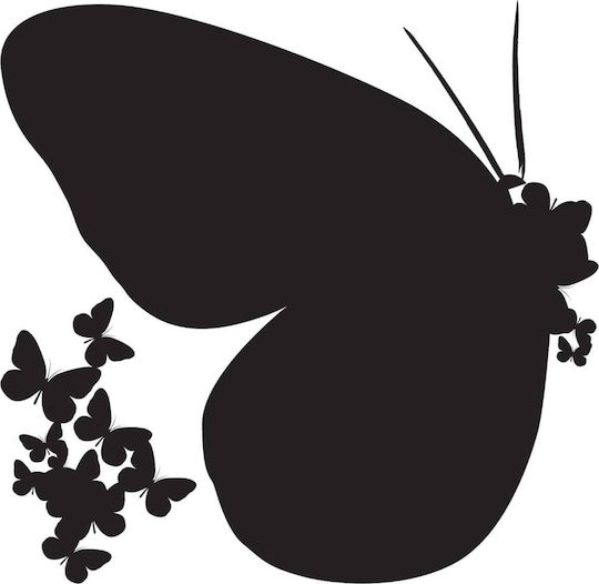 Διακοσμητικό Αυτοκόλλητο Τοίχου Butterflies Silhouettes 2τμχ 72x58εκ. Ango Διακοσμητικό Αυτοκόλλητο Τοίχου Butterflies Silhouettes 2τμχ 72x58εκ. Ango