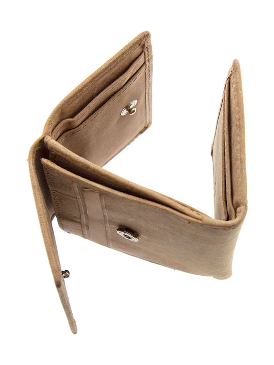 Leather Men's Wallet with RFID Beige