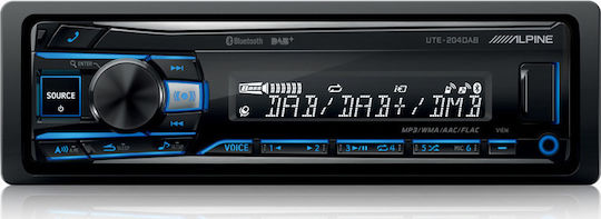 Alpine UTE-204DAB Ραδιόφωνο Αυτοκινήτου (1DIN) (Bluetooth/USB)