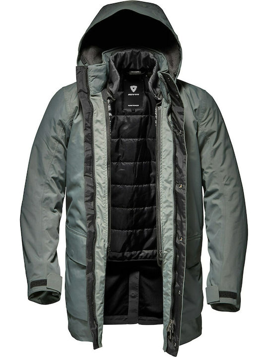Rev'IT Williamsburg 2 Men's Motorcycle Jacket Softshell 4 Seasons Waterproof Graphite Green