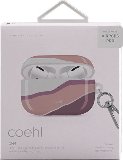 Uniq Coehl Ciel Hülle Kunststoff mit Haken Sunset Pink für Apple AirPods Pro