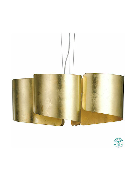 Fan Europe I-Imagine-S5-ORO Hängelampe Gold für 5 Lampen E27 63cm.