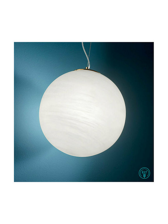 Ideal Lux Grape Pendant Light Single-Light Ball for Socket E27 White