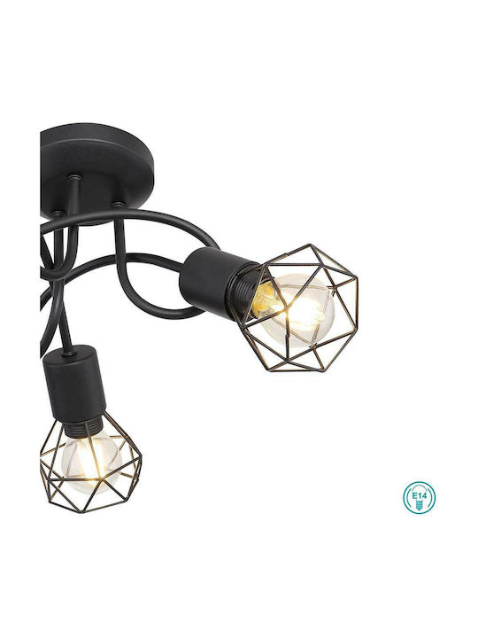 Globo Lighting Xara I Modernă Metalică Plafonieră de tavan cu Dulie E14 36buc Negru