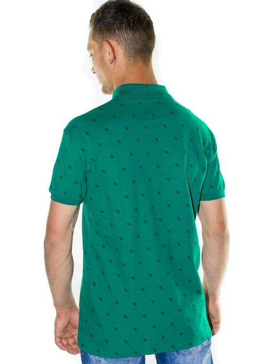 Paco & Co 85502 Bluza Bărbătească cu Mânecă Scurtă Polo Verde