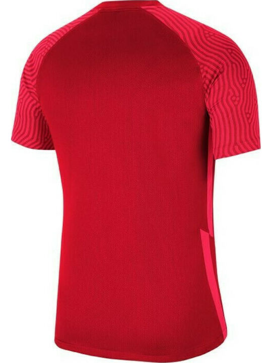 Nike Strike II Herren Sport T-Shirt Kurzarm Dri-Fit Rot