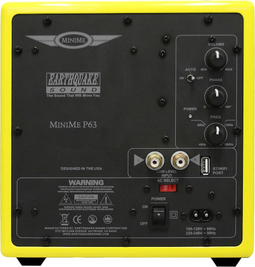 Earthquake MiniME P63 Aktiv Subwoofer mit Lautsprecher 6.5" 500W Gelb