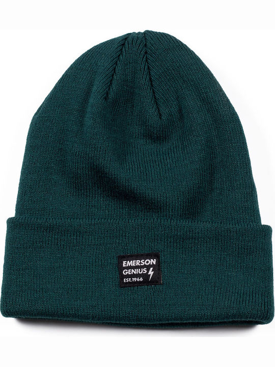 Men's Knitted Beanie in Green Color