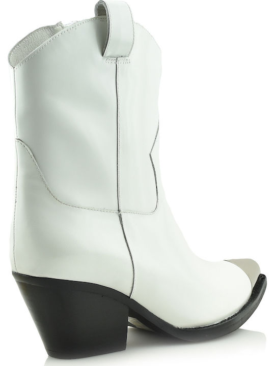 Jeffrey Campbell Defence Women's Leather Cowboy Boots White