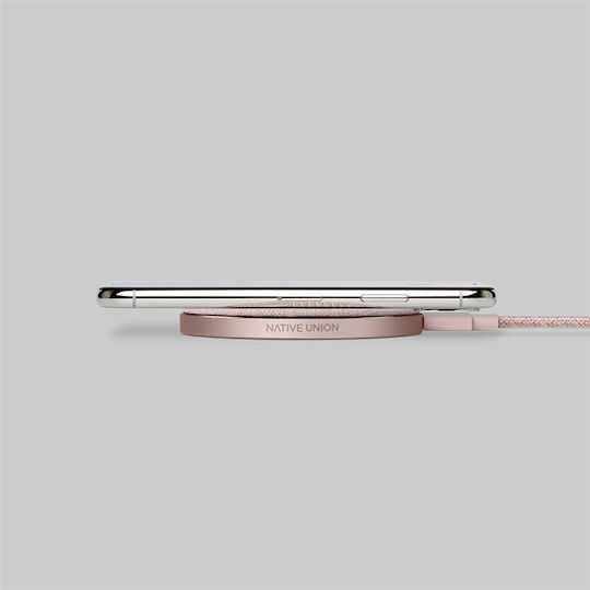 Native Union Ασύρματος Φορτιστής (Qi Pad) Ροζ (Drop)