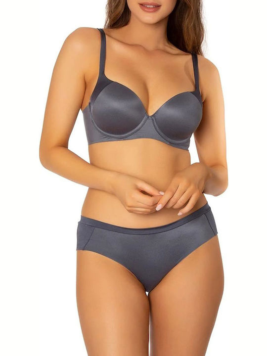 Body Make-up Soft Touch WP Γκρι Σουτιέν με Ελαφριά Ενίσχυση & Μπανέλες