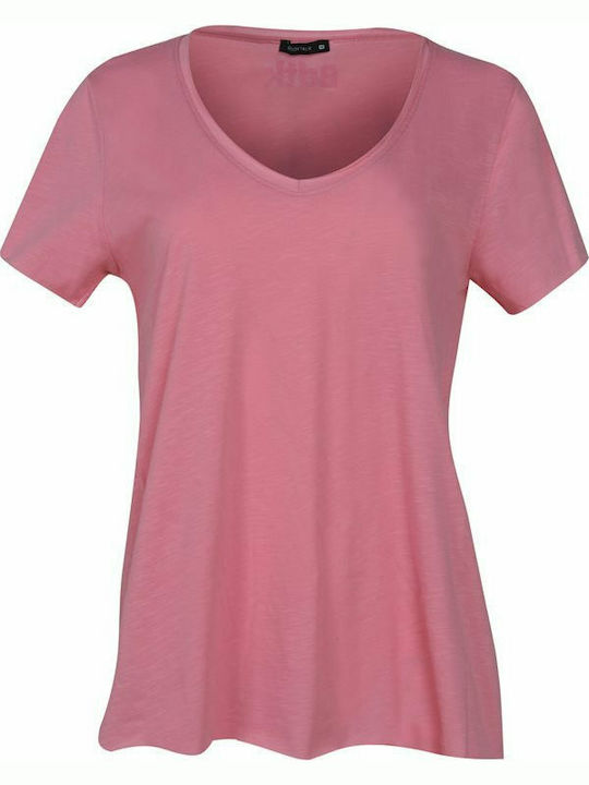 BodyTalk 1201-901628 Women's Athletic T-shirt with V Neckline Brik