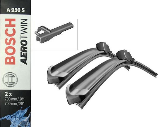 Bosch Aerotwin A950S Front Set Car Wiper Blades 700mm Universal Seat Alhambra