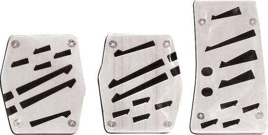 Autoline Set Pedale Rutschfest Universal Silber 3Stück