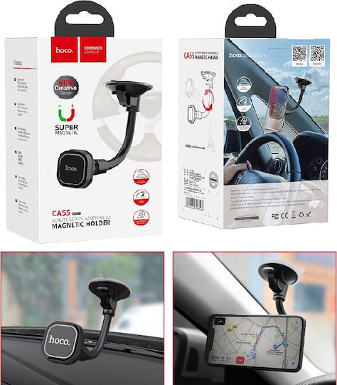 Hoco CA55 Suport Auto pentru Telefon cu magnet Neagră HOC-CA55-BK