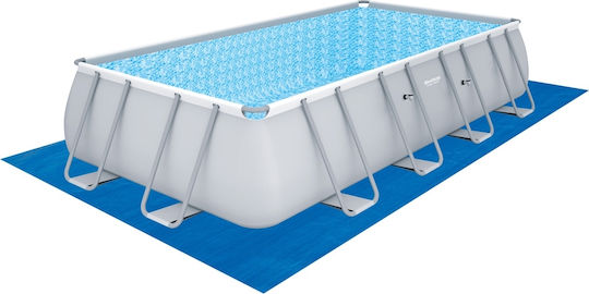 Bestway Басейн PVC 3.785л с Метална Рамка 549x274x122см Сив