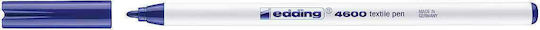 Edding Textile Pen 4600 Marker Blue Permanent for Fabric Round nose