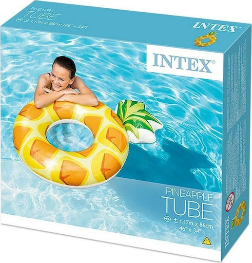Intex Παιδική Φουσκωτή Σαμπρέλα Θαλάσσης Ανανάς Κίτρινη 117x86cm