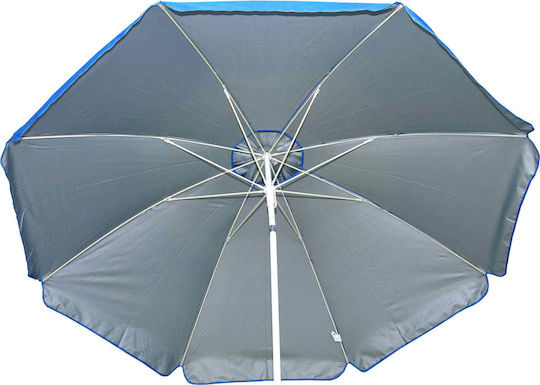 Campus Folding Beach Umbrella Diameter 2m with UV Protection and Air Duct Blue