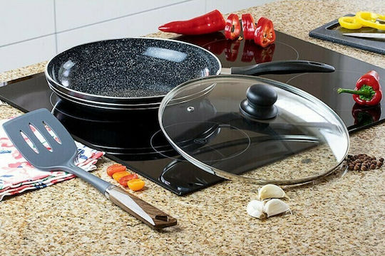 Edenberg Cast Aluminum Pan with Lid with Non-Stick Interior Coating 22cm
