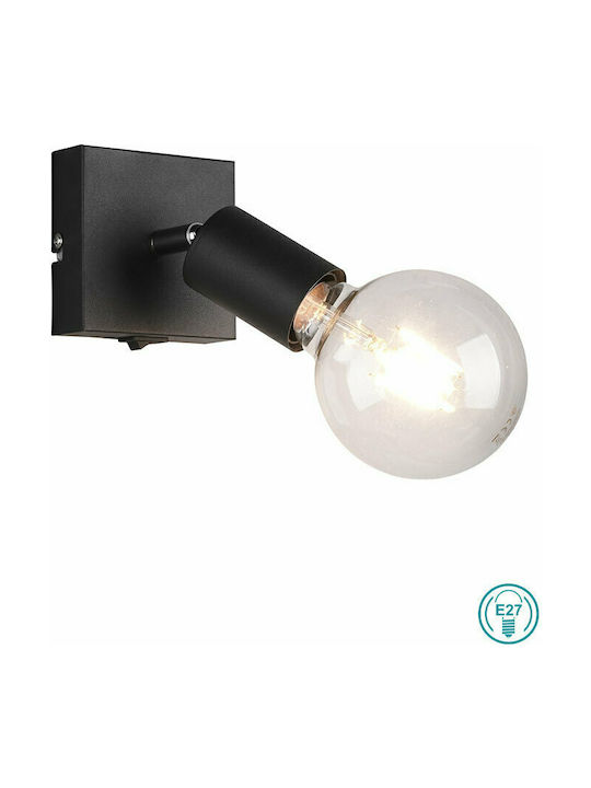 Trio Lighting Vannes Einzel Spot mit Fassung E27 in Schwarz Farbe