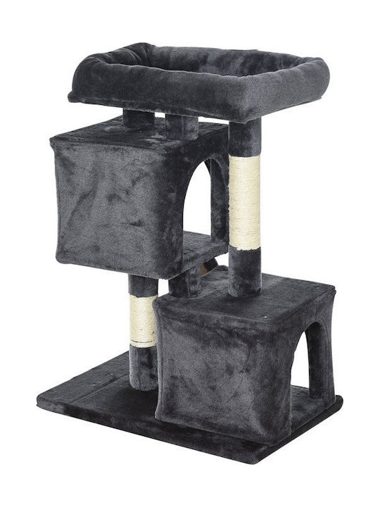 Pawhut Cat Scratching Post Cat Tree In Gray Colour 83x39x59 cm