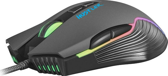 Natec Fury Hustler RGB Gaming Ποντίκι 4800 DPI Μαύρο