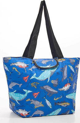Eco Chic Ισοθερμική Τσάντα Ώμου Sea Creatures Large Cool 10 λίτρων Μπλε Μ44 x Π17 x Υ29εκ.