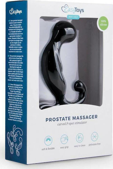 Easytoys Prostate Massager Bent Πρωκτικό Dildo Μαύρο