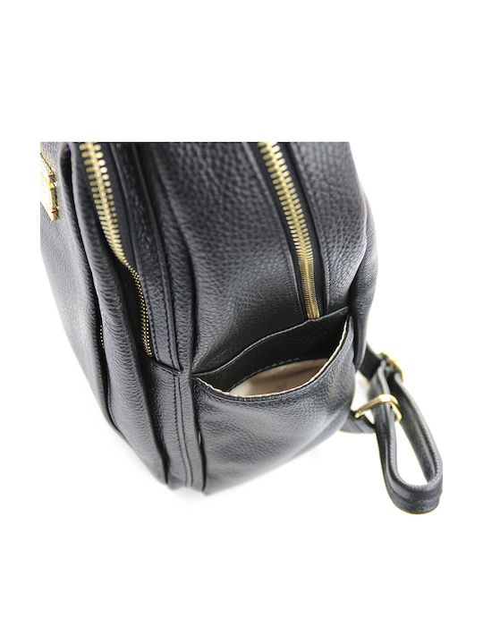 Leather Women's Bag Backpack Black